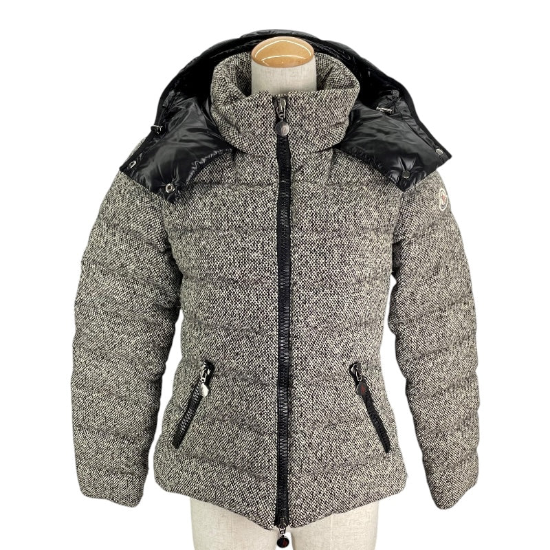 モンクレール MONCLER ASTERE ツイードダウンジャケット ブラック ウール レディース ダウンジャケット