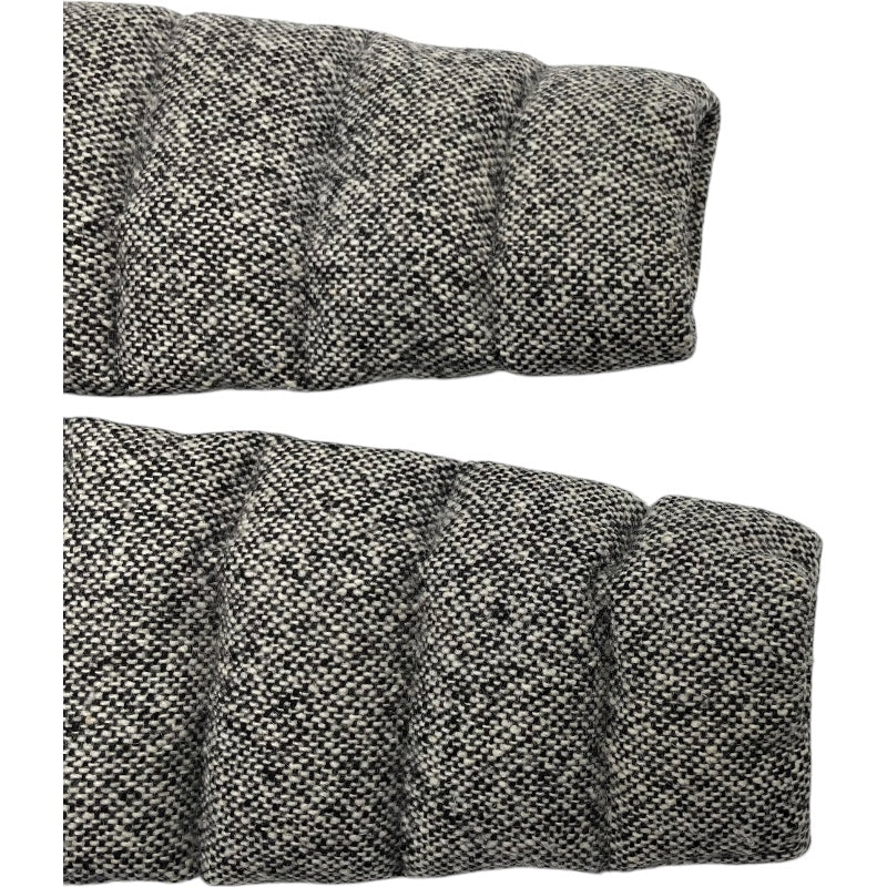 モンクレール MONCLER ASTERE ツイードダウンジャケット ブラック ウール レディース ダウンジャケット