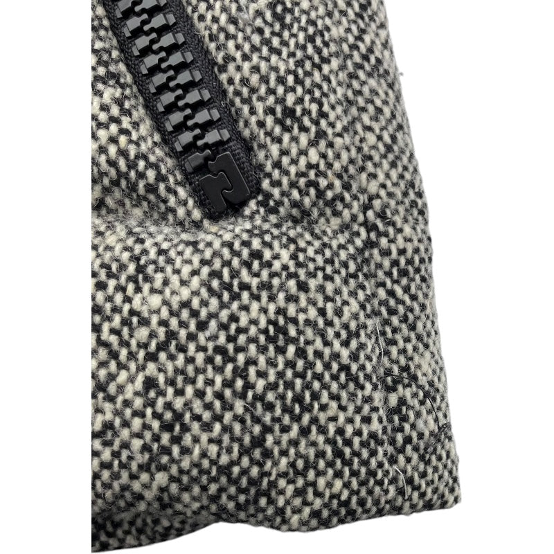 モンクレール MONCLER ASTERE ツイードダウンジャケット ブラック ウール レディース ダウンジャケット