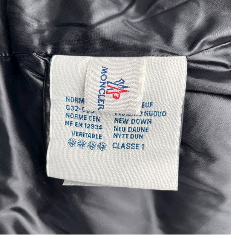 モンクレール MONCLER ASTERE ツイードダウンジャケット ブラック ウール レディース ダウンジャケット