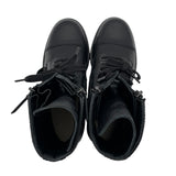 シャネル CHANEL ココマークレースアップブーツ G28636 ブラック レザー レディース ブーツ