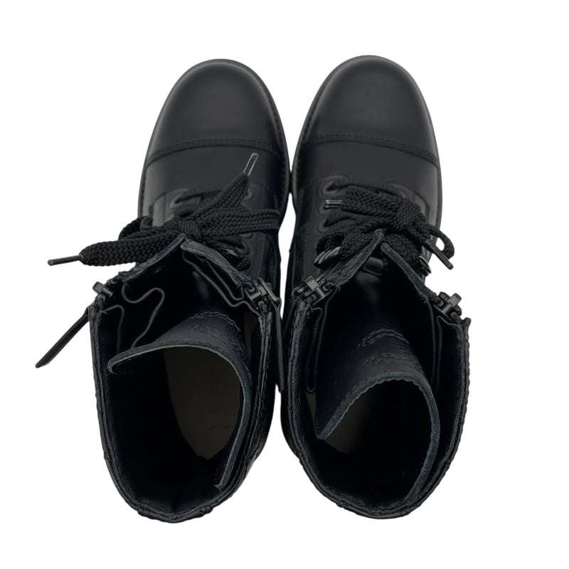 シャネル CHANEL ココマークレースアップブーツ G28636 ブラック レザー レディース ブーツ