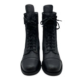 シャネル CHANEL ココマークレースアップブーツ G28636 ブラック レザー レディース ブーツ