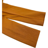 エルメス HERMES 刺繍ポケットステンカラーコート オレンジ ウール レディース ステンカラーコート