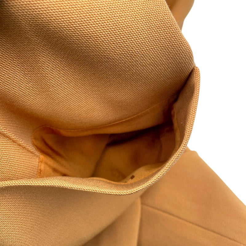 エルメス HERMES 刺繍ポケットステンカラーコート オレンジ ウール レディース ステンカラーコート