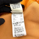 エルメス HERMES 刺繍ポケットステンカラーコート オレンジ ウール レディース ステンカラーコート