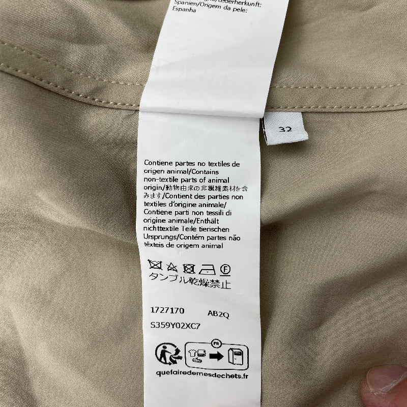 ロエベ LOEWE レザーポケットジップアップジャケット S359Y02XC7 ベージュ コットン レディース その他アウター