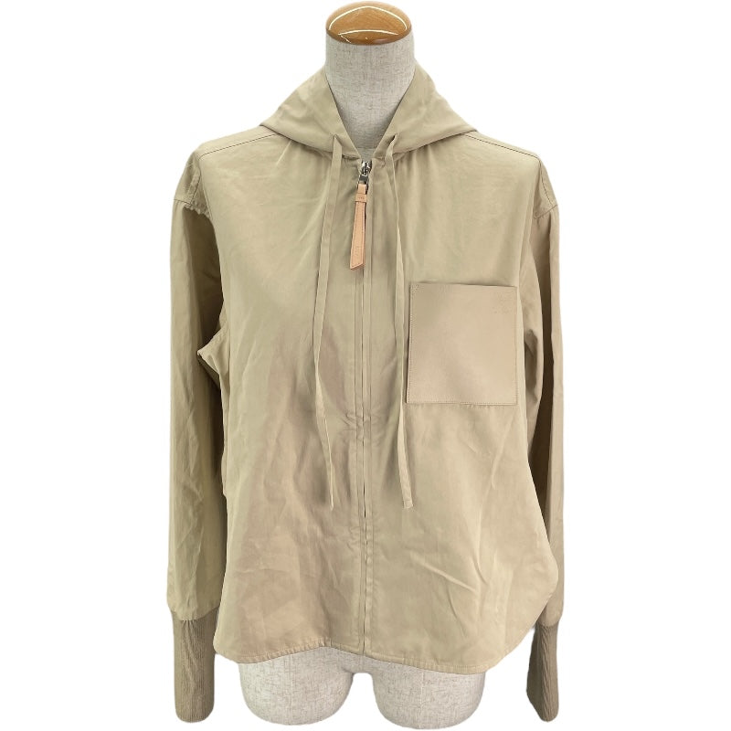 ロエベ LOEWE レザーポケットジップアップジャケット S359Y02XC7 ベージュ コットン レディース その他アウター