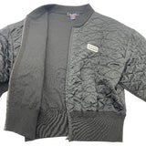 ラバーロゴキルティングジャケット FNKC01 ブラック ウール ポリエステル レディース その他アウター