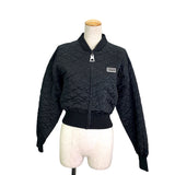 ラバーロゴキルティングジャケット FNKC01 ブラック ウール ポリエステル レディース その他アウター