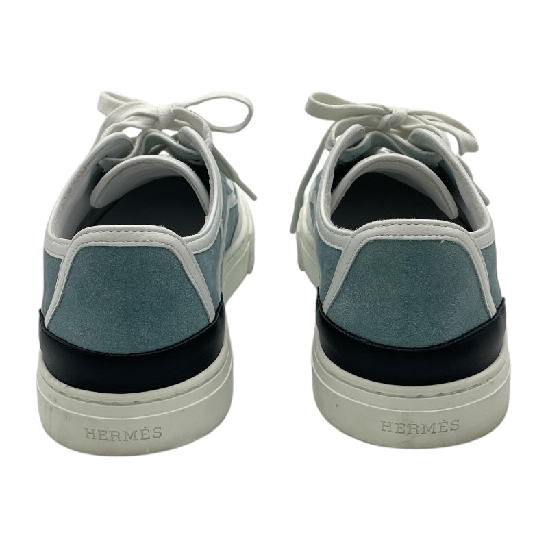 エルメス HERMES ゲットローカットスニーカー ブルー スエード レディース スニーカー