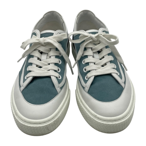 エルメス HERMES ゲットローカットスニーカー ブルー スエード レディース スニーカー