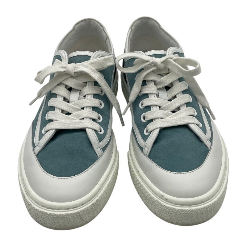 エルメス HERMES ゲットローカットスニーカー ブルー スエード レディース スニーカー