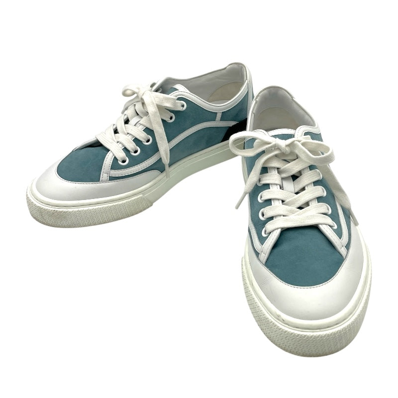 エルメス HERMES ゲットローカットスニーカー ブルー スエード レディース スニーカー