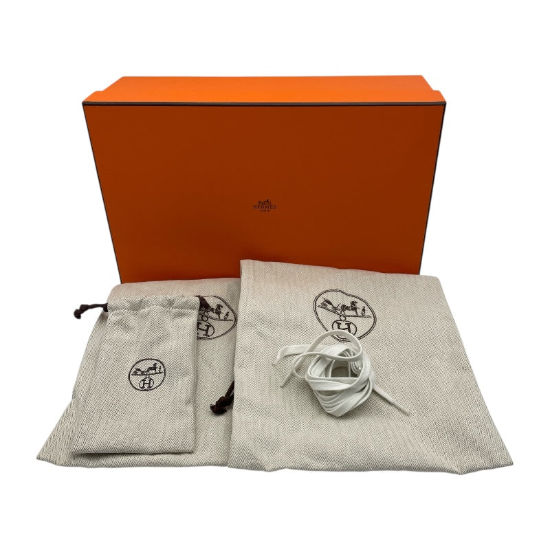 エルメス HERMES ゲットローカットスニーカー ブルー スエード レディース スニーカー