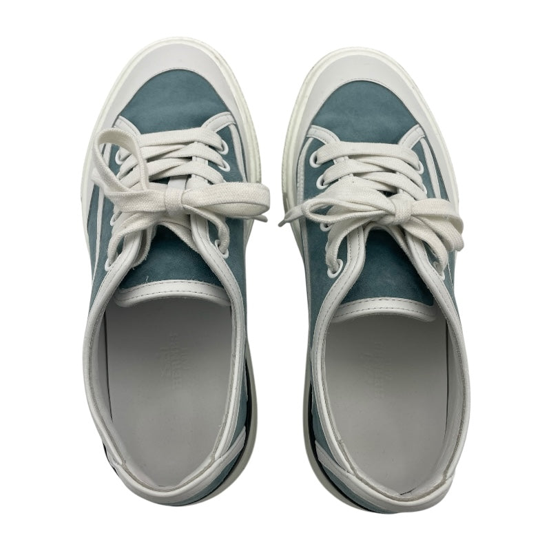 エルメス HERMES ゲットローカットスニーカー ブルー スエード レディース スニーカー