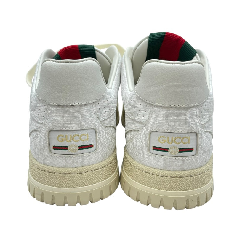 グッチ GUCCI リウェブ GGスプリームスニーカー 816665 ホワイト レザー メンズ スニーカー