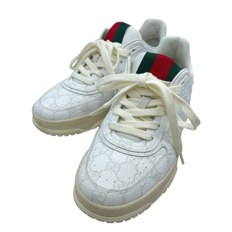 グッチ GUCCI リウェブ GGスプリームスニーカー 816665 ホワイト レザー メンズ スニーカー
