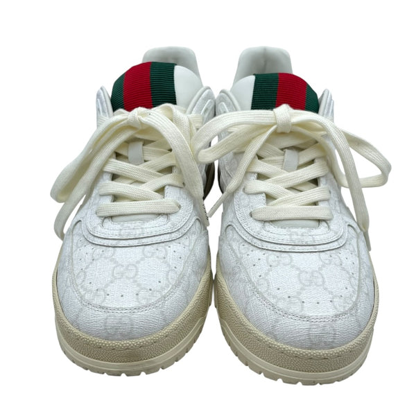 グッチ GUCCI リウェブ GGスプリームスニーカー 816665 ホワイト レザー メンズ スニーカー
