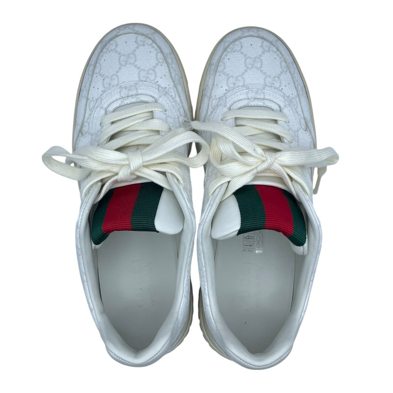 グッチ GUCCI リウェブ GGスプリームスニーカー 816665 ホワイト レザー メンズ スニーカー