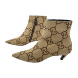 グッチ GUCCI ×BALENCIAGA GGキャンバスショートブーツ 676555 ベージュ キャンバス レディース ブーツ