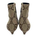 グッチ GUCCI ×BALENCIAGA GGキャンバスショートブーツ 676555 ベージュ キャンバス レディース ブーツ