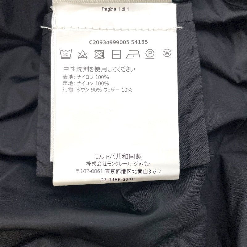 モンクレール MONCLER MIRIELON ダウンコート C-ZIND-17-2834 ブラック ナイロン レディース ダウンジャケット