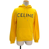 セリーヌ CELINE スタッズロゴプルオーバーパーカー 2Y695670Q イエロー 綿 メンズ パーカー