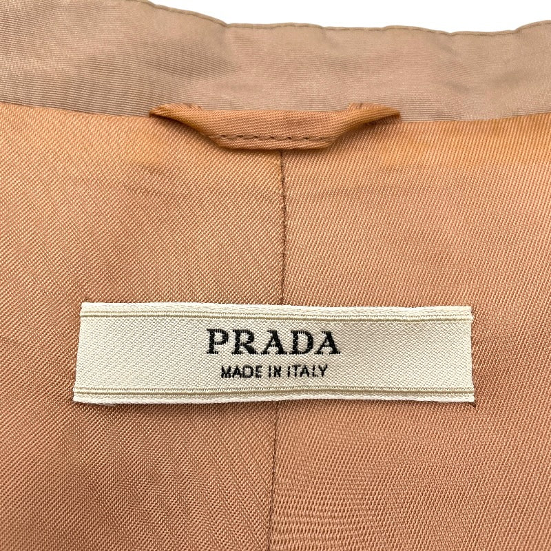 プラダ PRADA トレンチコート P6418 ピンク シルク レディース トレンチコート