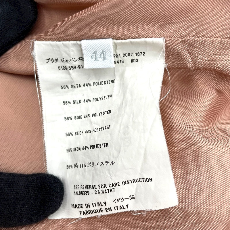 プラダ PRADA トレンチコート P6418 ピンク シルク レディース トレンチコート