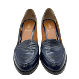 フェンディ FENDI バイカラーヒールローファー ネイビー レザー レディース パンプス