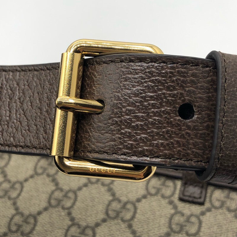 グッチ GUCCI ブロンディ ベルトバッグ 703807 ブラウン×ベージュ GGスプリームキャンバス/レザー レディース ウエストバッグ