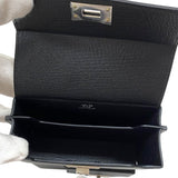 エルメス HERMES ケリーマルチポケット トゥーゴー K刻 ブラック シルバー金具 エプソン ユニセックス ショルダーバッグ