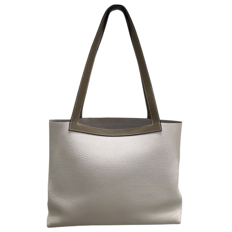 エルメス HERMES カバセリエ31 W刻印 ニューホワイト・エトゥープ トリヨン ユニセックス ハンドバッグ