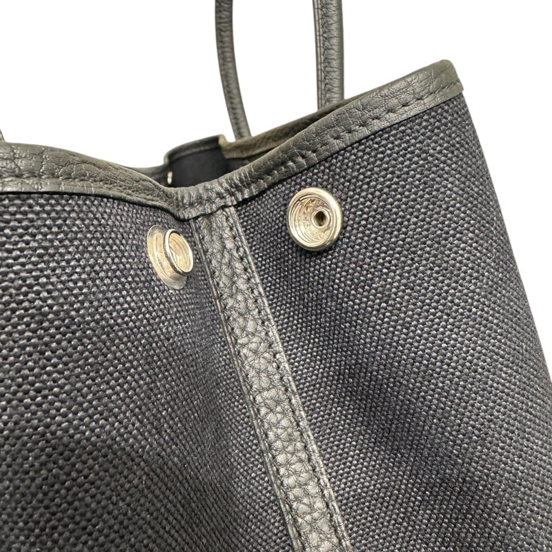 エルメス HERMES ガーデンパーティTPM W刻 ブラック トワル　ネゴンダ ユニセックス ハンドバッグ