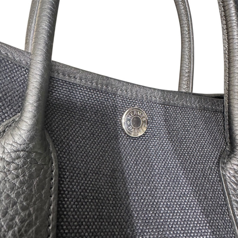 エルメス HERMES ガーデンパーティTPM W刻 ブラック トワル　ネゴンダ ユニセックス ハンドバッグ