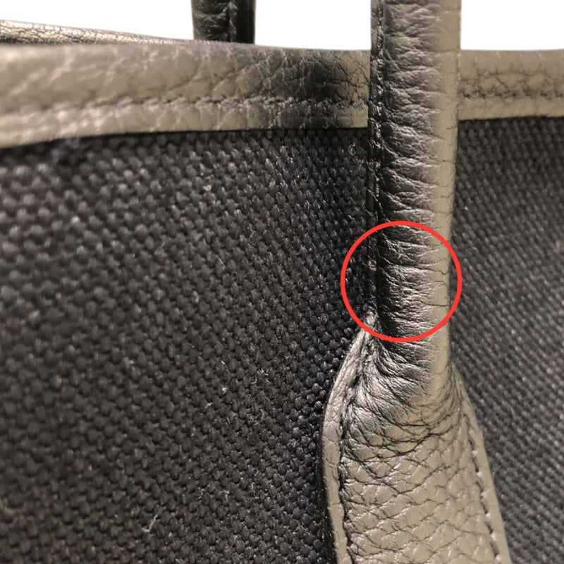 エルメス HERMES ガーデンパーティTPM W刻 ブラック トワル　ネゴンダ ユニセックス ハンドバッグ