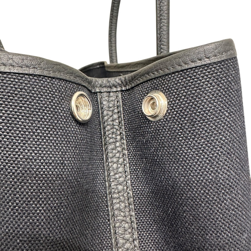 エルメス HERMES ガーデンパーティTPM W刻 ブラック トワル　ネゴンダ ユニセックス ハンドバッグ