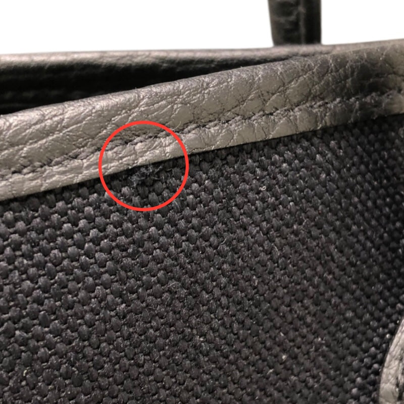 エルメス HERMES ガーデンパーティTPM W刻 ブラック トワル　ネゴンダ ユニセックス ハンドバッグ