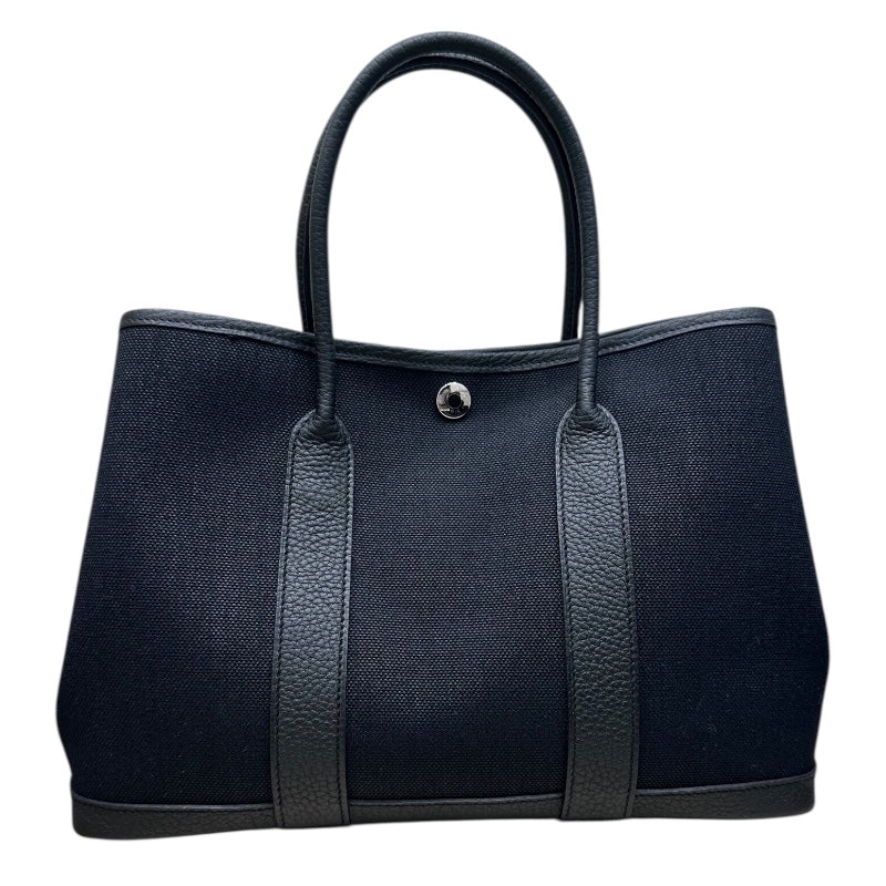 エルメス HERMES ガーデンパーティTPM W刻 ブラック トワル　ネゴンダ ユニセックス ハンドバッグ