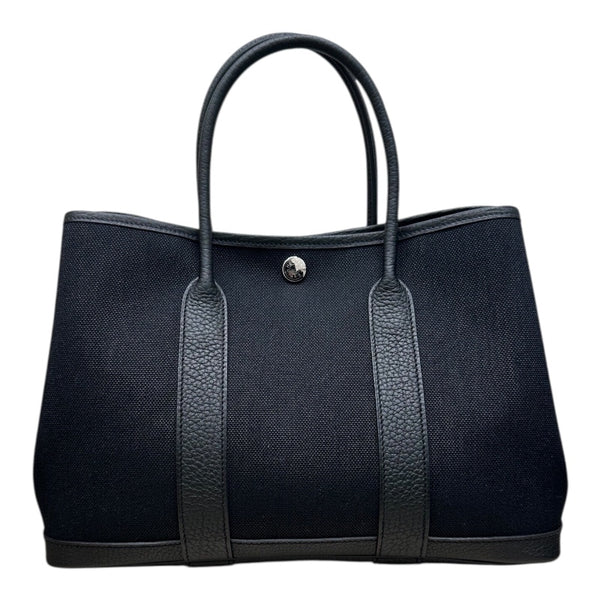 エルメス HERMES ガーデンパーティTPM W刻 ブラック トワル　ネゴンダ ユニセックス ハンドバッグ