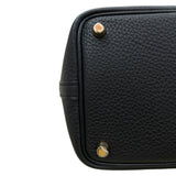 エルメス HERMES ピコタンロックPM K刻印 ブラック ゴールド金具 トリヨン レディース ハンドバッグ