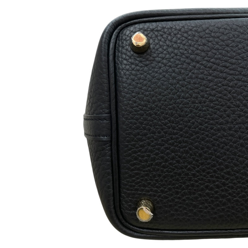 エルメス HERMES ピコタンロックPM K刻印 ブラック ゴールド金具 トリヨン レディース ハンドバッグ