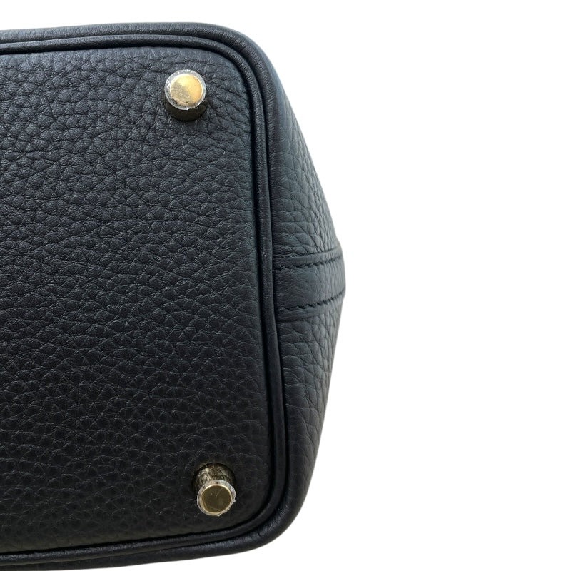 エルメス HERMES ピコタンロックPM K刻印 ブラック ゴールド金具 トリヨン レディース ハンドバッグ