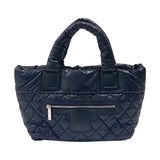 シャネル CHANEL コココクーントートPM A48610 ブラック シルバー金具 ナイロン レディース