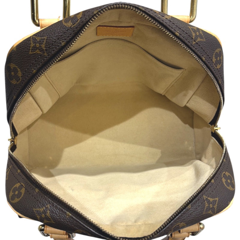 ルイ・ヴィトン LOUIS VUITTON マンハッタンPM M40026 ブラウン モノグラム レディース ハンドバッグ
