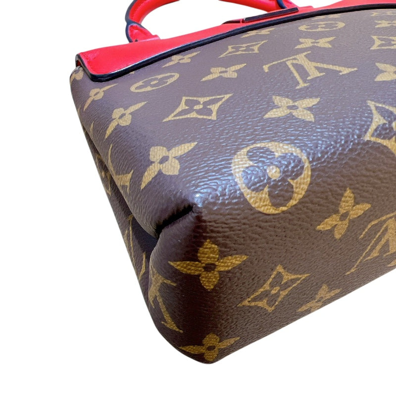 ルイ・ヴィトン LOUIS VUITTON ロッキーBB M44322 ブラウン/レッド モノグラムキャンバス レディース ハンドバッグ