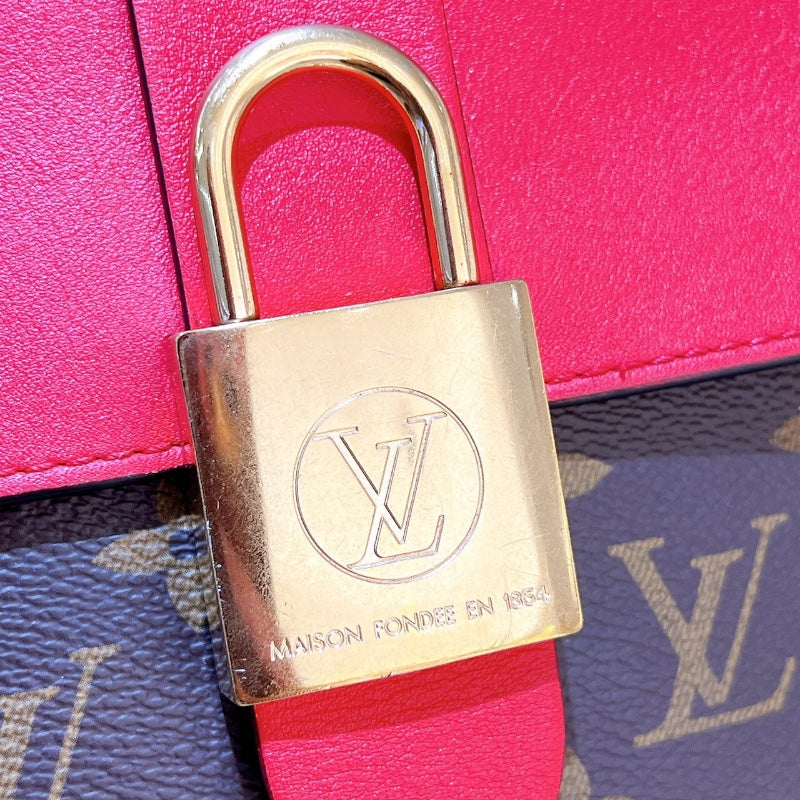 ルイ・ヴィトン LOUIS VUITTON ロッキーBB M44322 ブラウン/レッド モノグラムキャンバス レディース ハンドバッグ