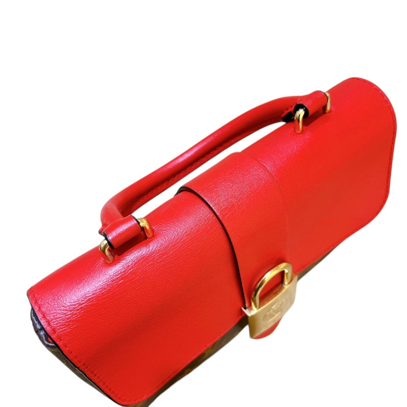 ルイ・ヴィトン LOUIS VUITTON ロッキーBB M44322 ブラウン/レッド モノグラムキャンバス レディース ハンドバッグ