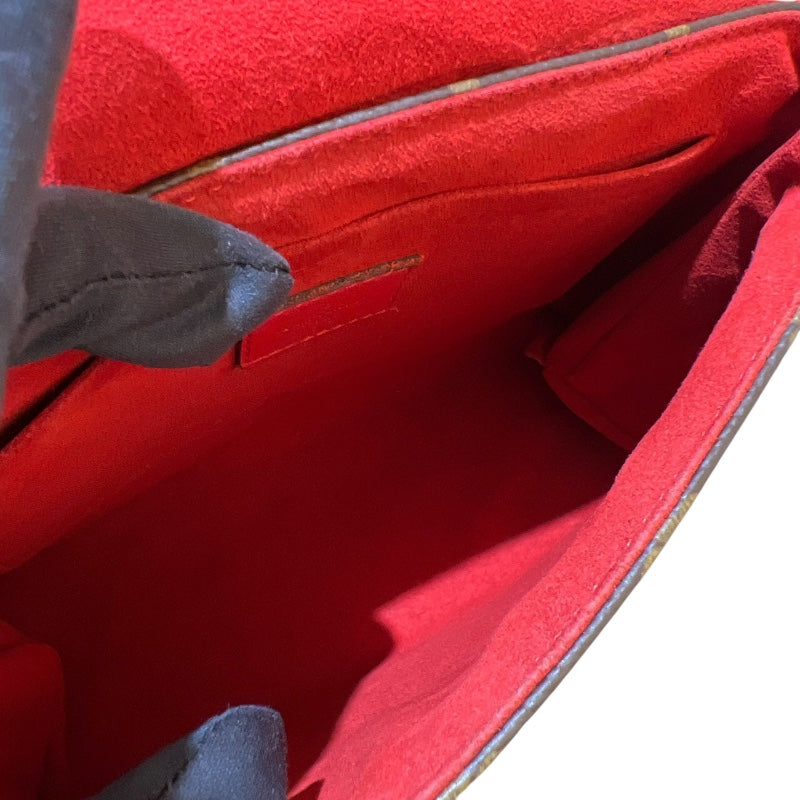 ルイ・ヴィトン LOUIS VUITTON ロッキーBB M44322 ブラウン/レッド モノグラムキャンバス レディース ハンドバッグ